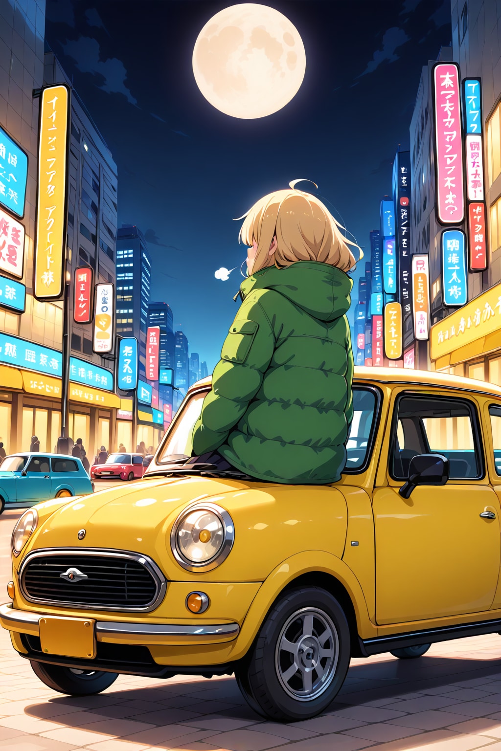 黄色い車の彼女