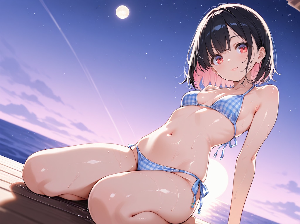 月夜の水着グラビア