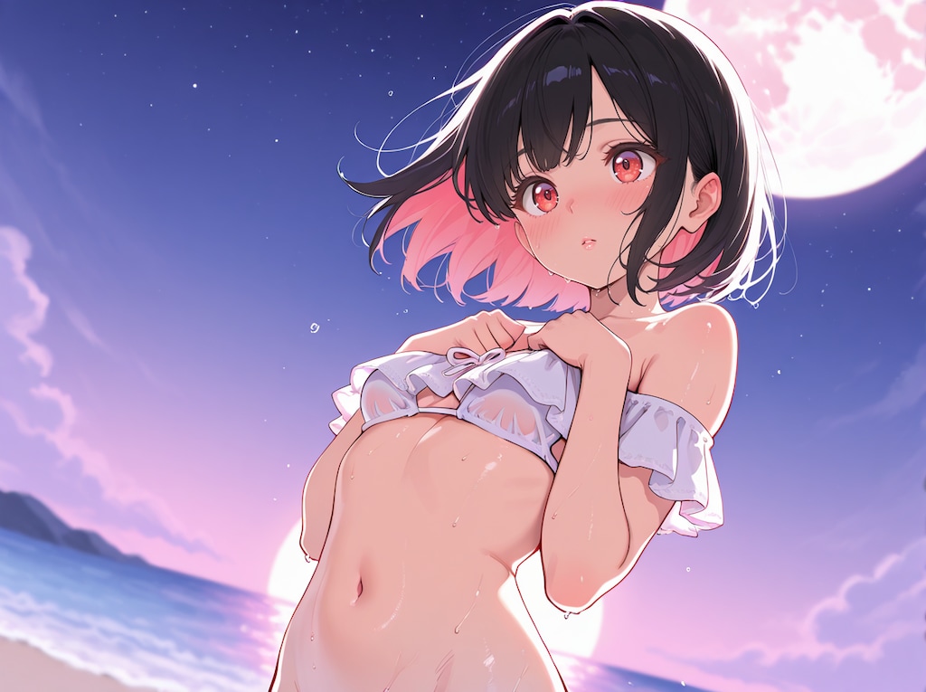 月夜の水着グラビア