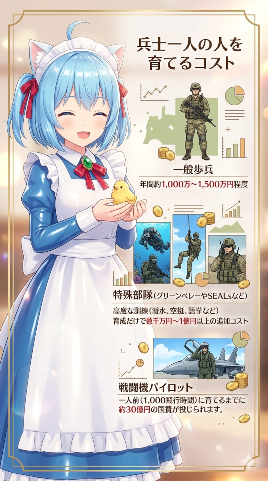 兵士一人を育てるコスト
