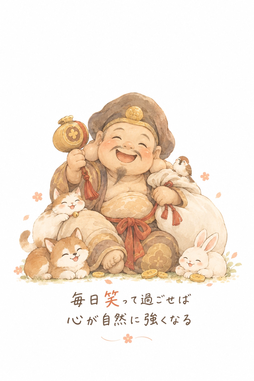 大黒天さま、にこにこ福日和 | の人気AIイラスト・グラビア