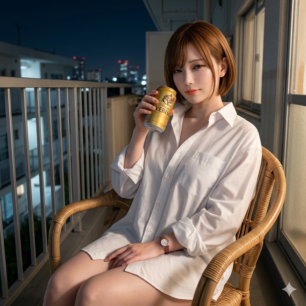 ベランダでまったりと