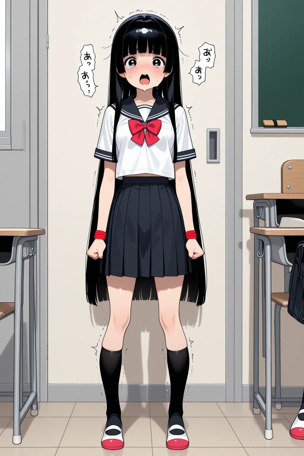 涙で訴える女の子