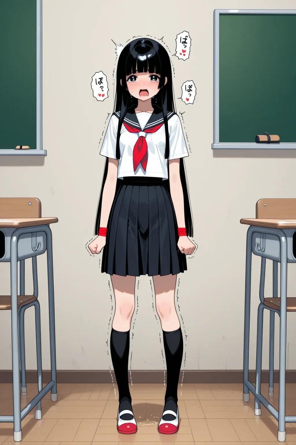 涙で訴える女の子