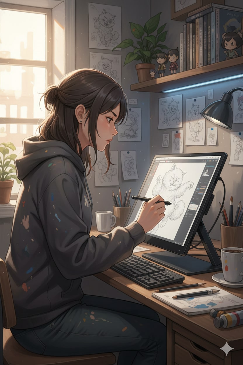 【朗報】謎生物の絵師、クール美女だった | の人気AIイラスト・グラビア