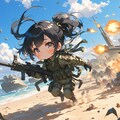 8歳のちびキャラ少女、特殊部隊の揚陸作戦で決死の突入 8枚目