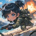 8歳のちびキャラ少女、特殊部隊の揚陸作戦で決死の突入 7枚目