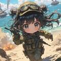 8歳のちびキャラ少女、特殊部隊の揚陸作戦で決死の突入 4枚目