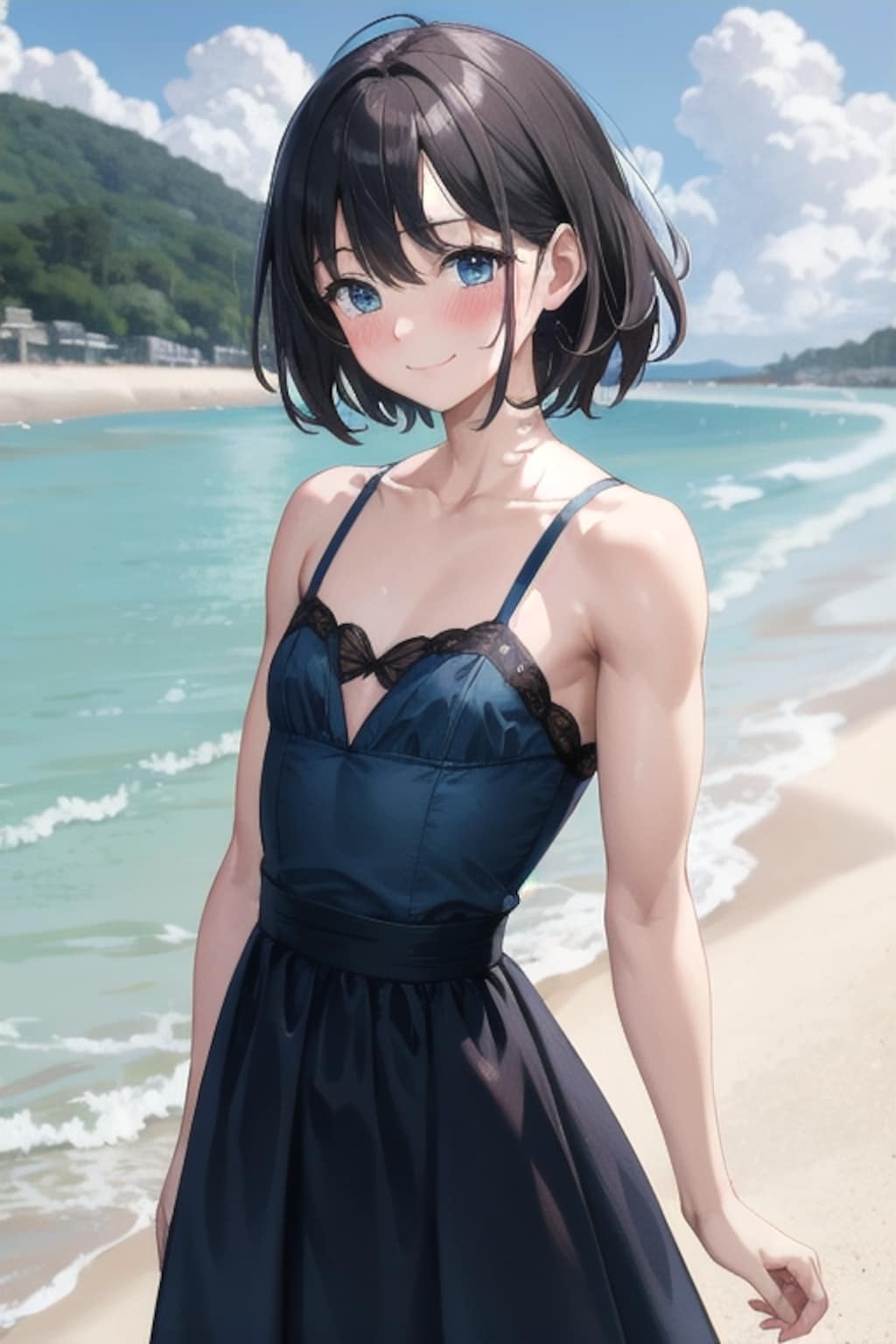海とJKと黒ワンピ