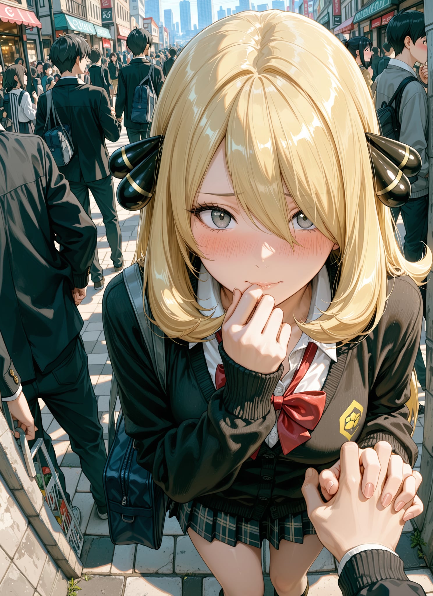 シロナと制服デート | の人気AIイラスト・グラビア