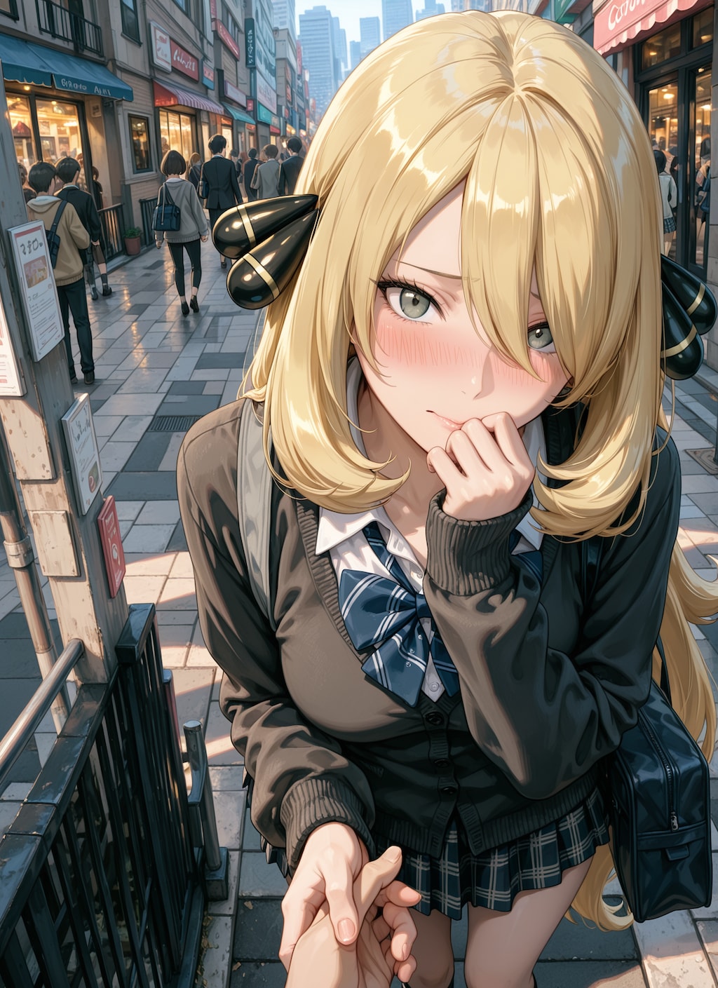 シロナと制服デート