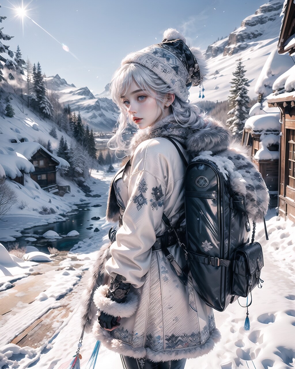冬のバックパッカー Backpacker in Winter