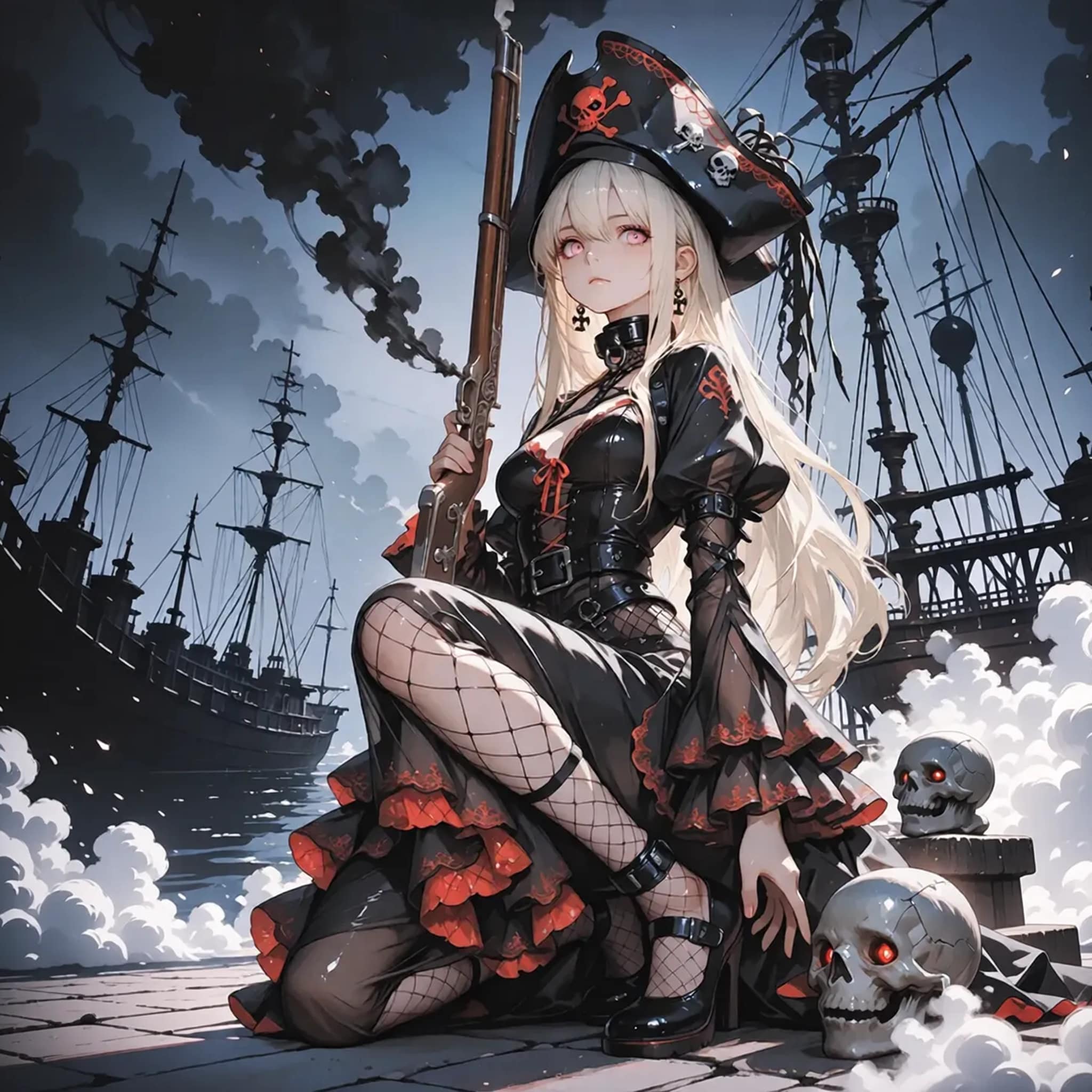 女海賊 - 幽霊船の襲撃 - | の人気AIイラスト・グラビア