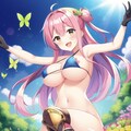 下半身裸のビキニアーマーの女の子です 2枚目