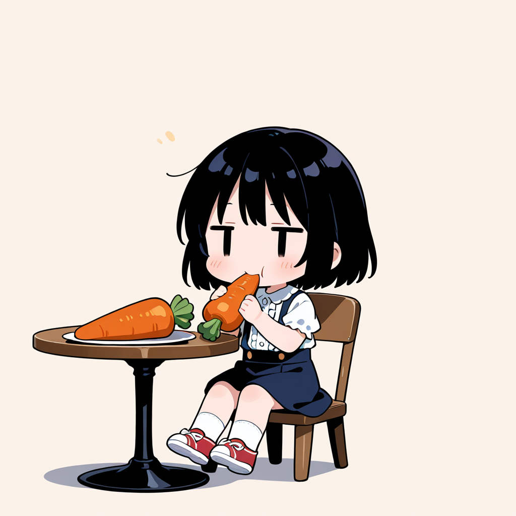 ニンジン🥕を食べる