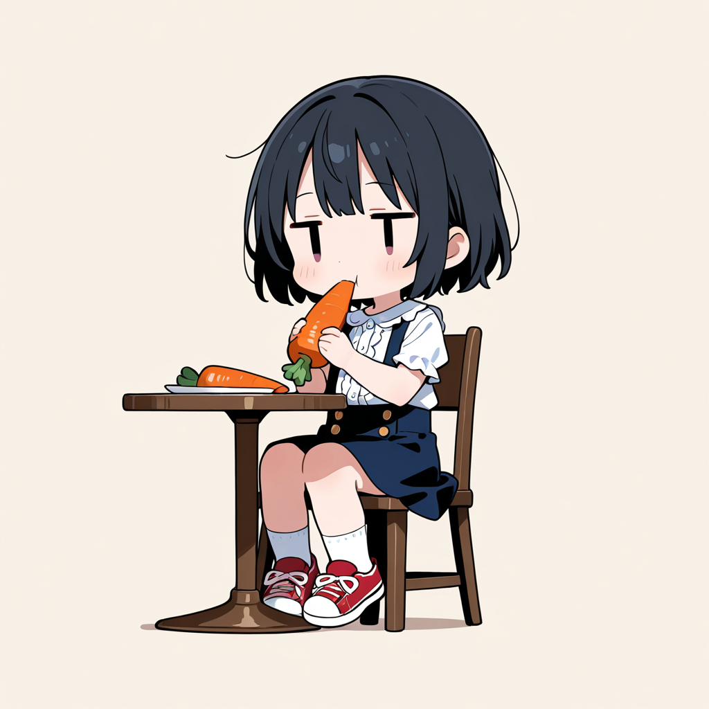 ニンジン🥕を食べる