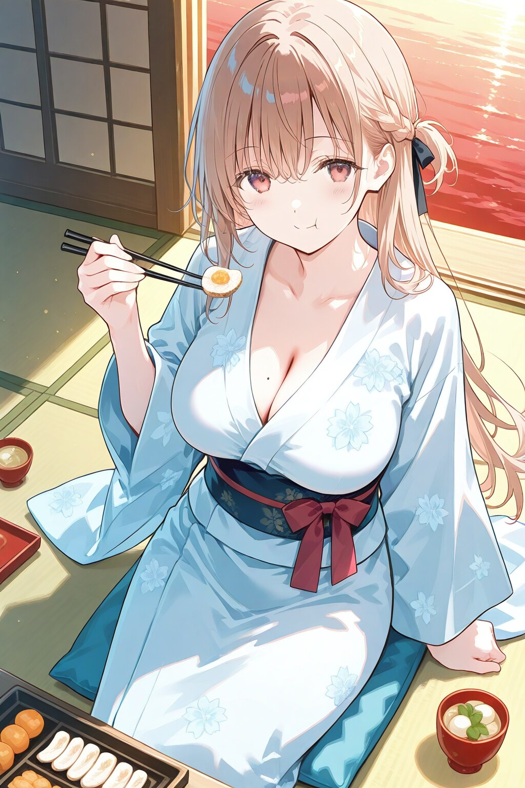 旅館で食事