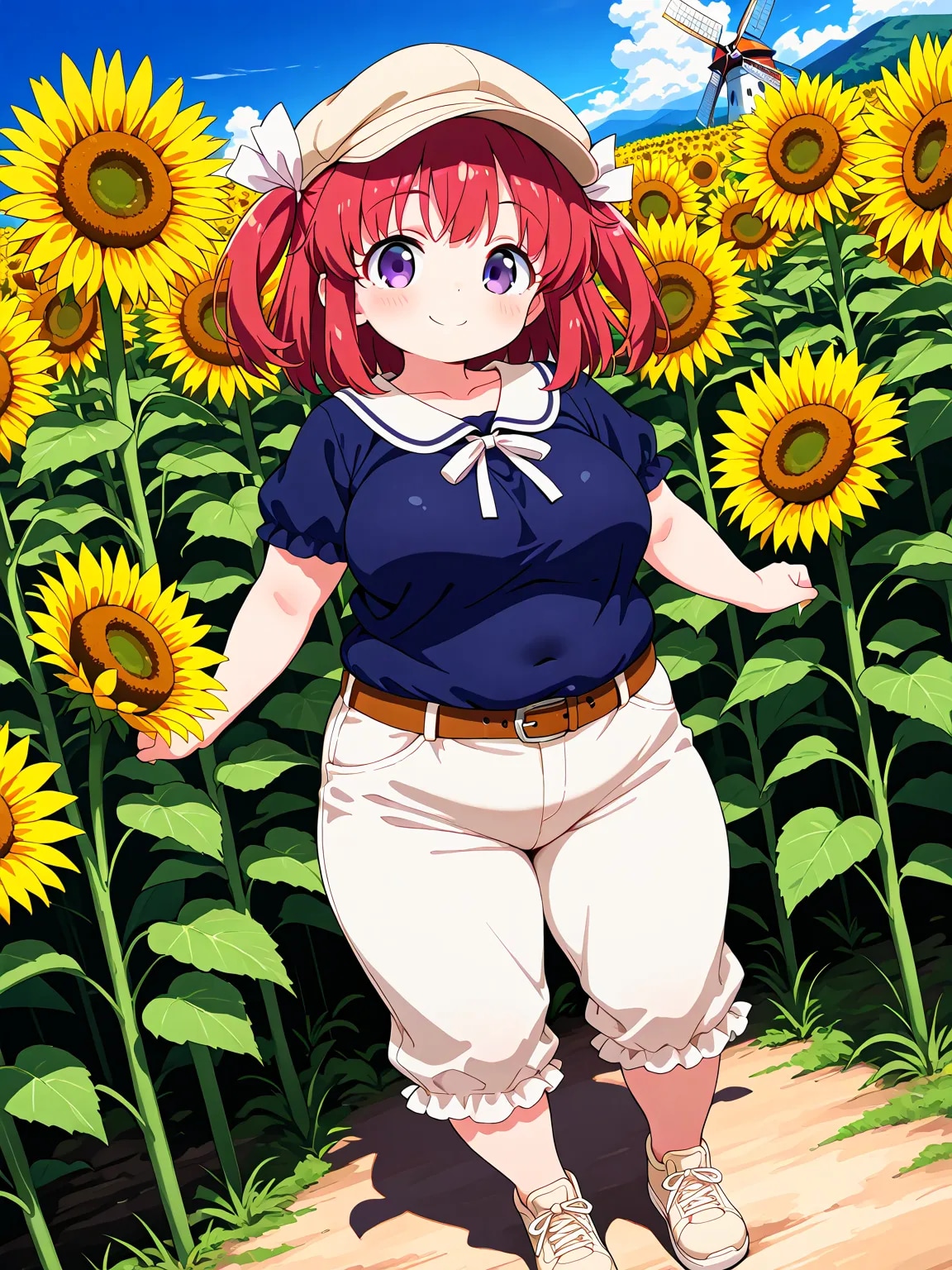 めぐみちゃんとひまわり畑