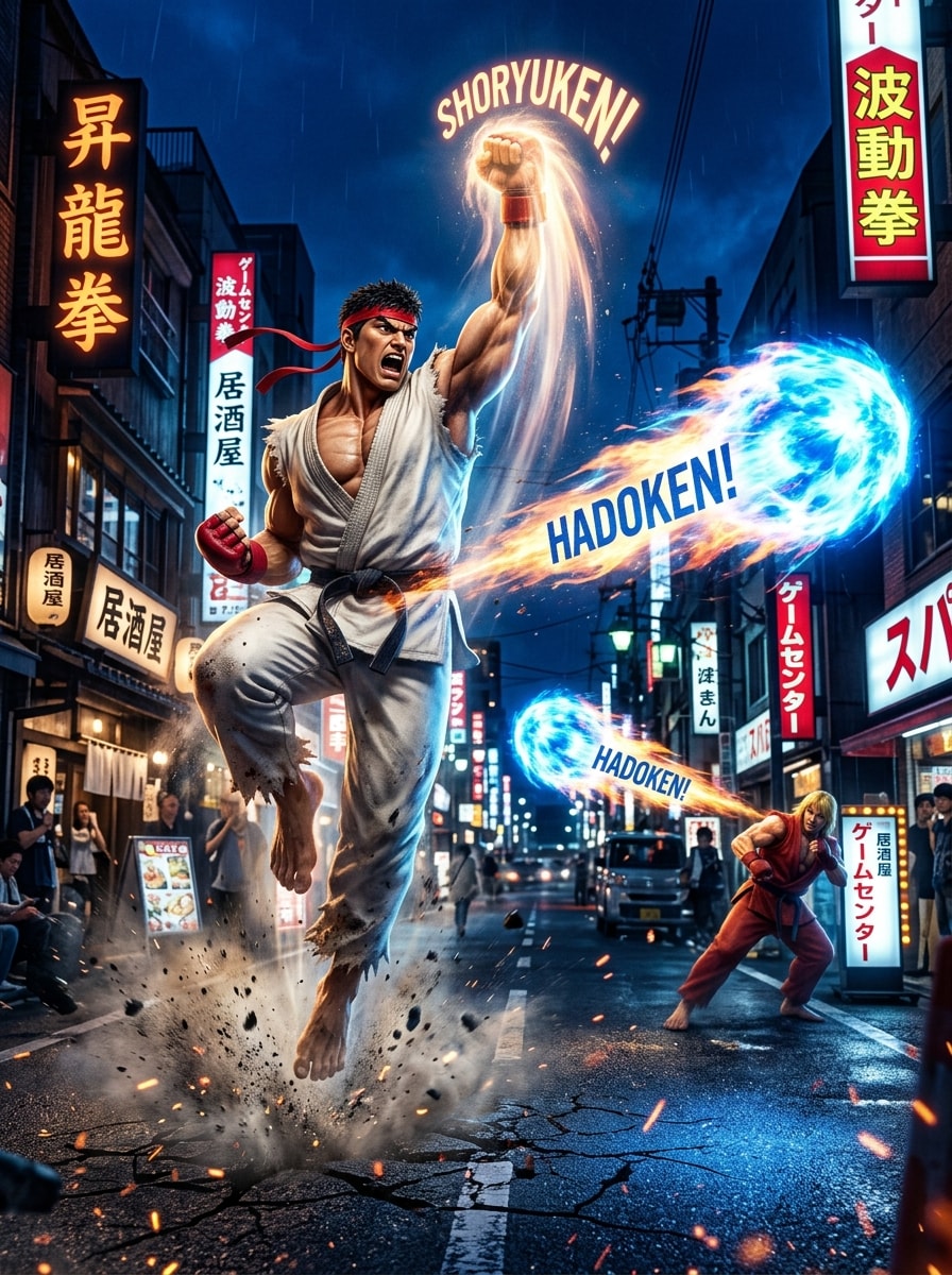 波動拳！波動拳！昇竜拳！