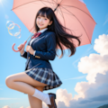 女子高生と傘 3枚目