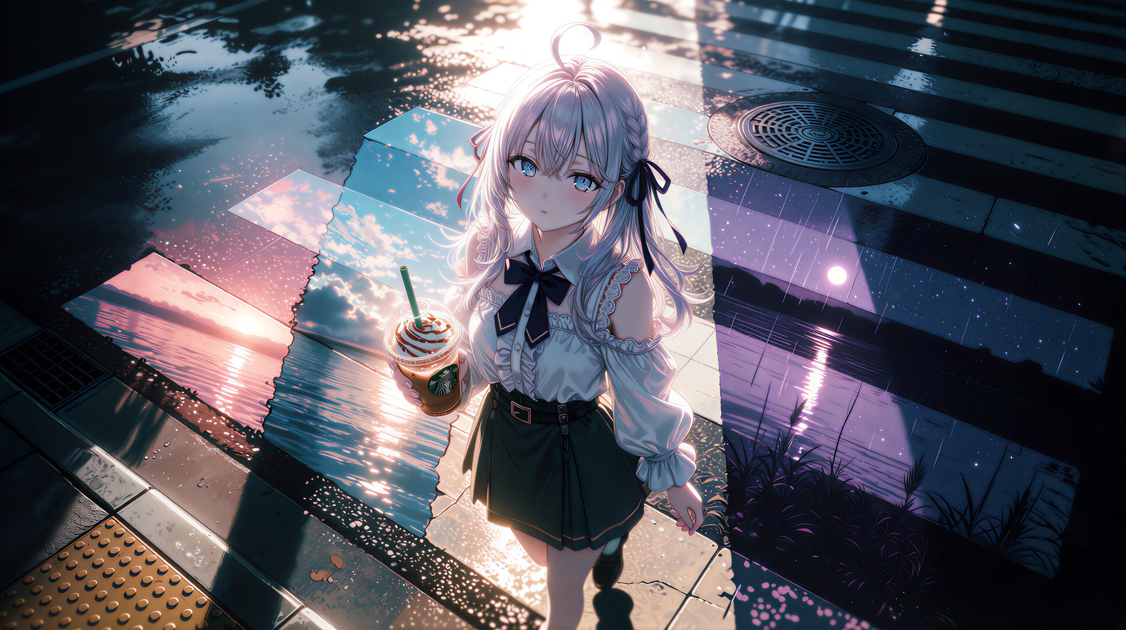 横断歩道 | の人気AIイラスト・グラビア