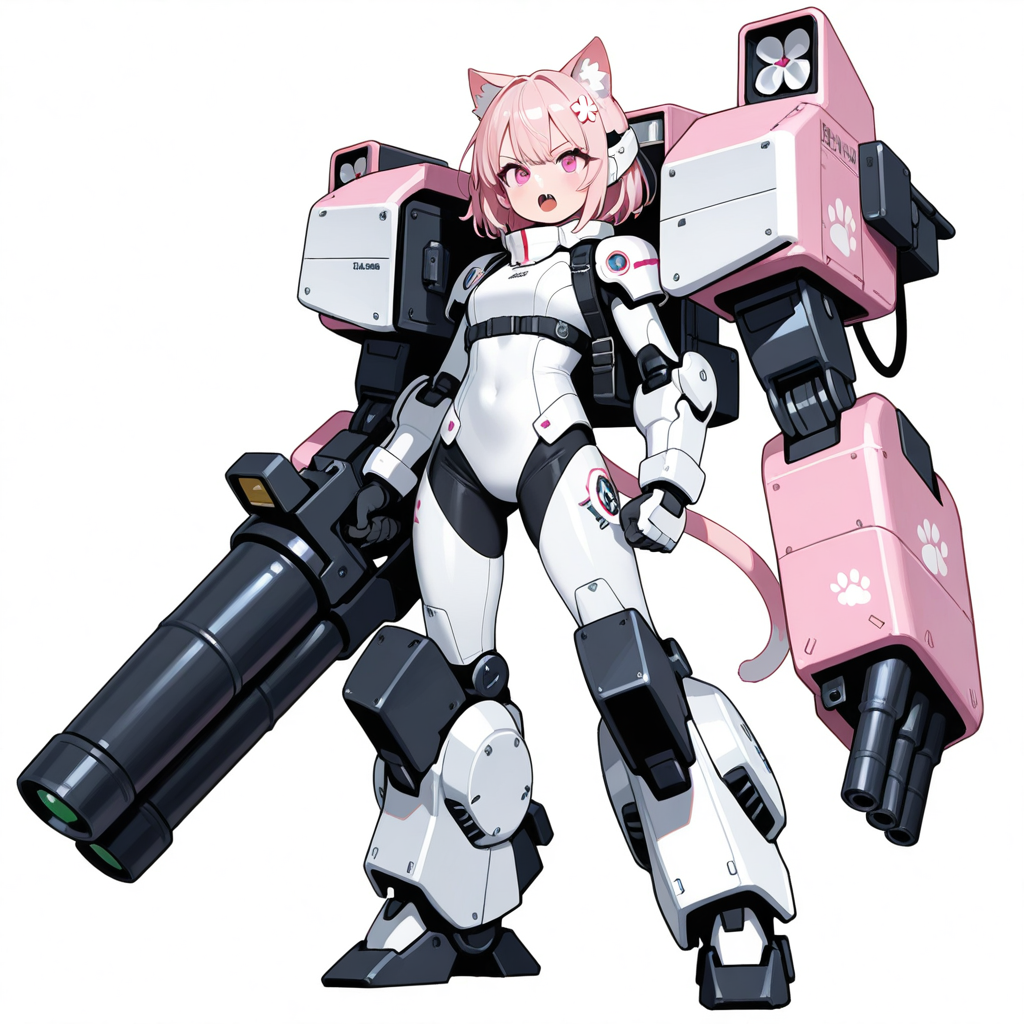 ヴァイスアインの武装、うちのねこにさせたった！！