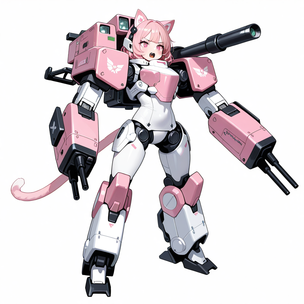 ヴァイスアインの武装、うちのねこにさせたった！！