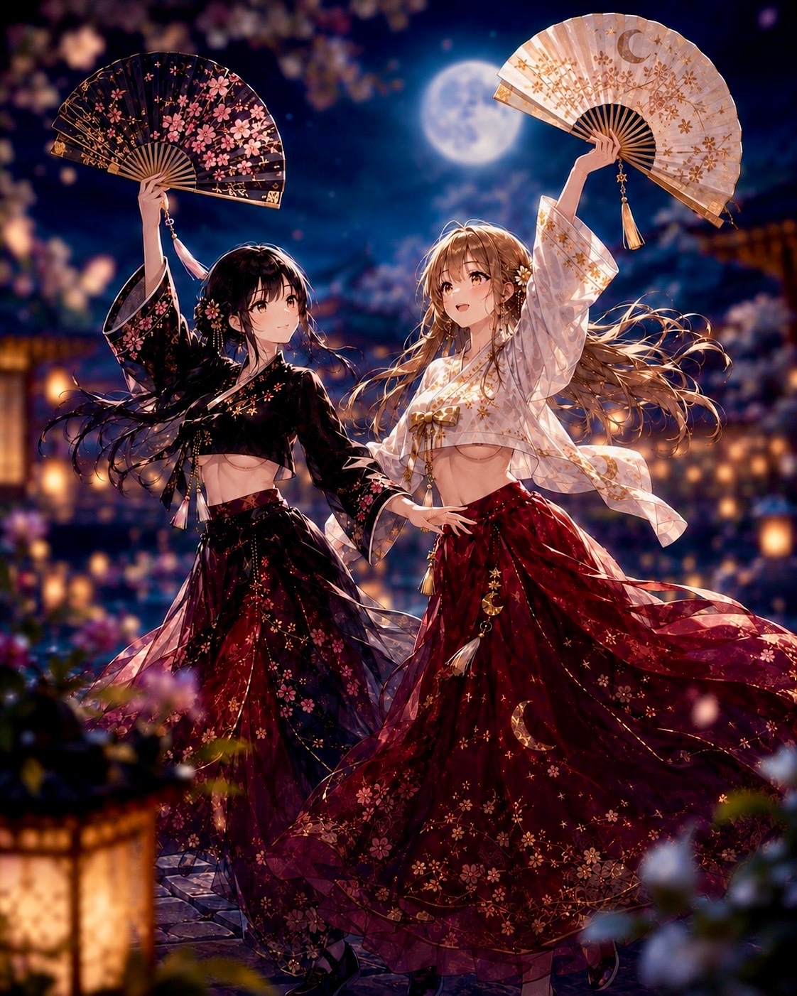 月下、ふたり舞う