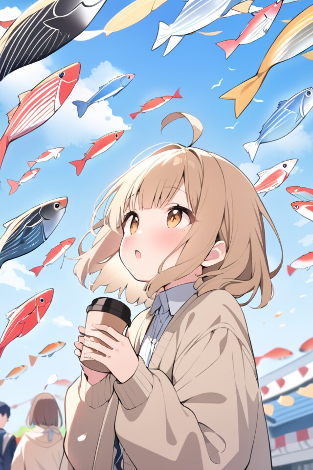 空に、いっぱいの鯉のぼり。 | の人気AIイラスト・グラビア