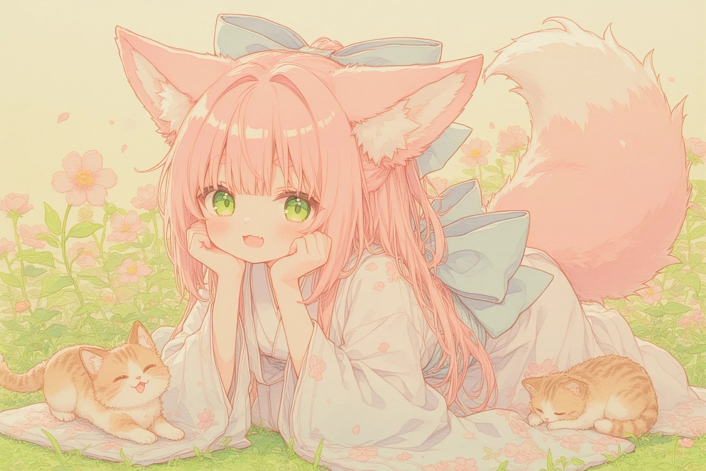 猫と一緒 | の人気AIイラスト・グラビア