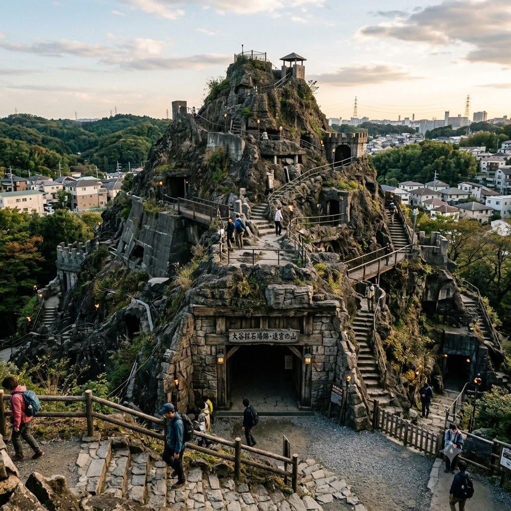 町の中の人工の山