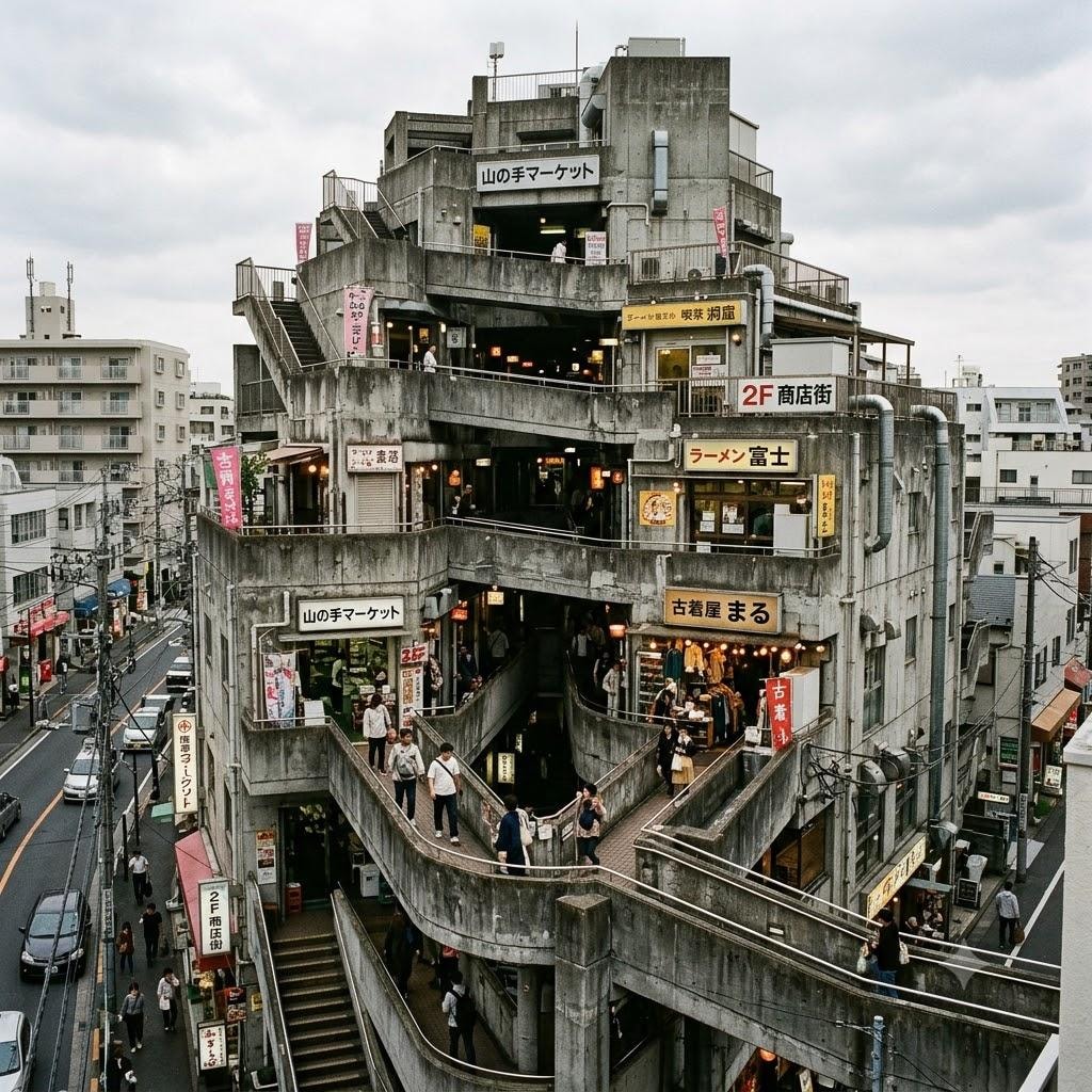 町の中の人工の山