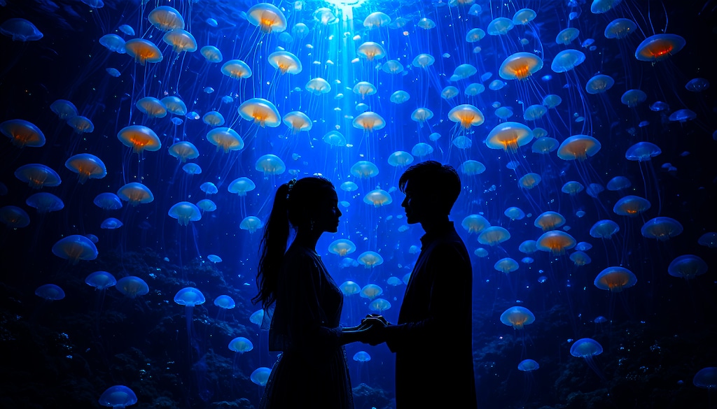 水族館の青い幻想