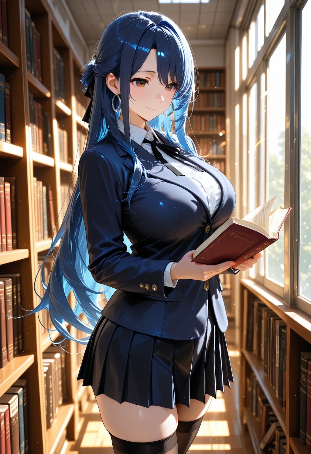 静かな午後の図書館📖