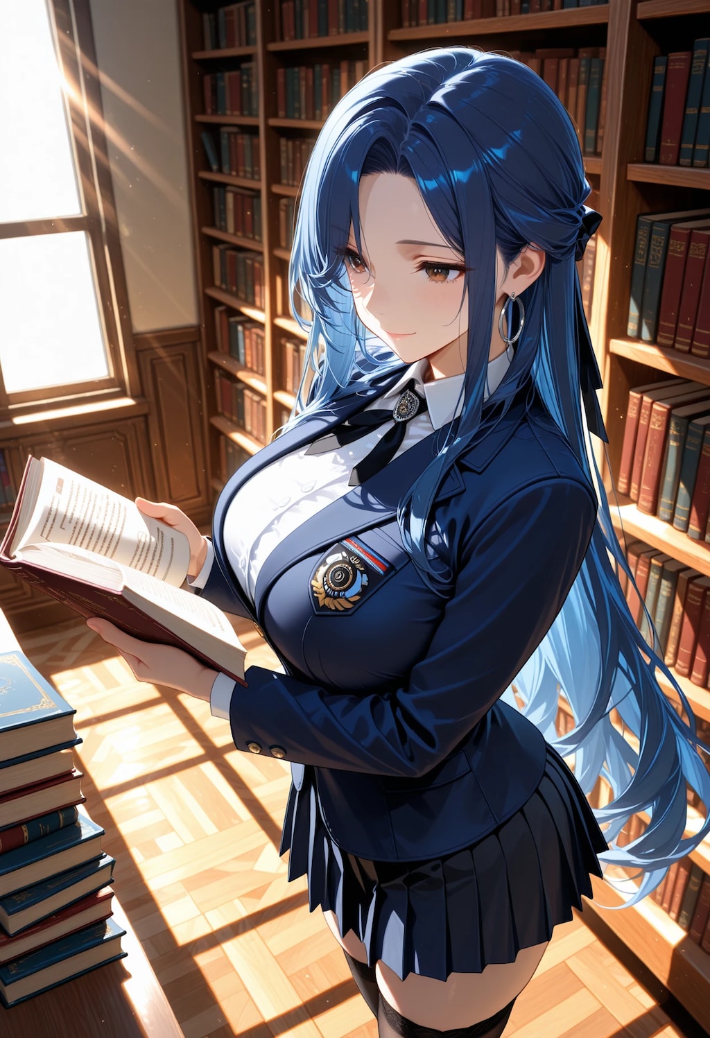 静かな午後の図書館📖