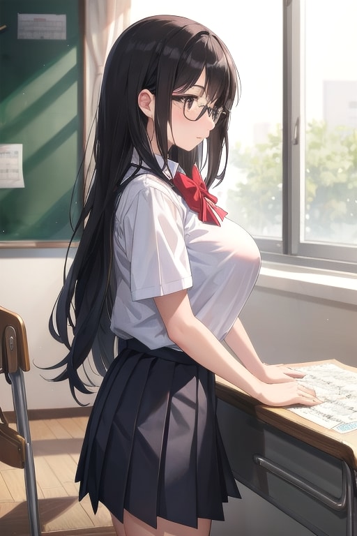 吹奏楽部の隠れていない巨乳女子