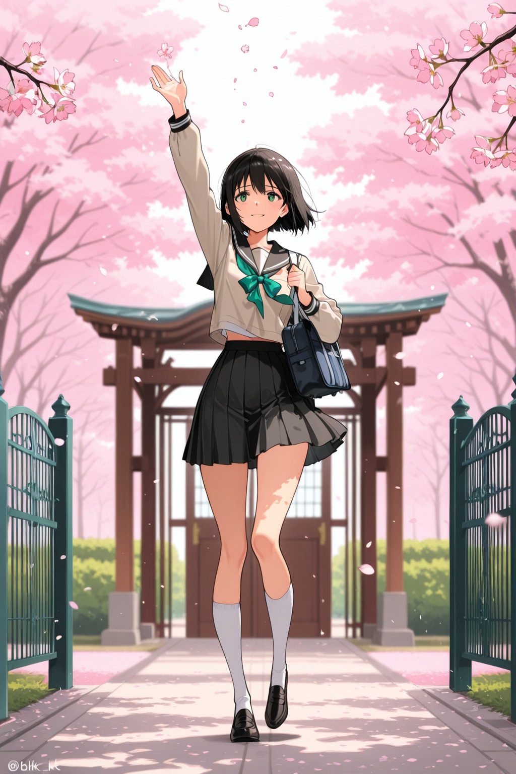 桜　ちちぷい学園入学式 | の人気AIイラスト・グラビア