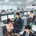 デスク下の奉仕 2枚目