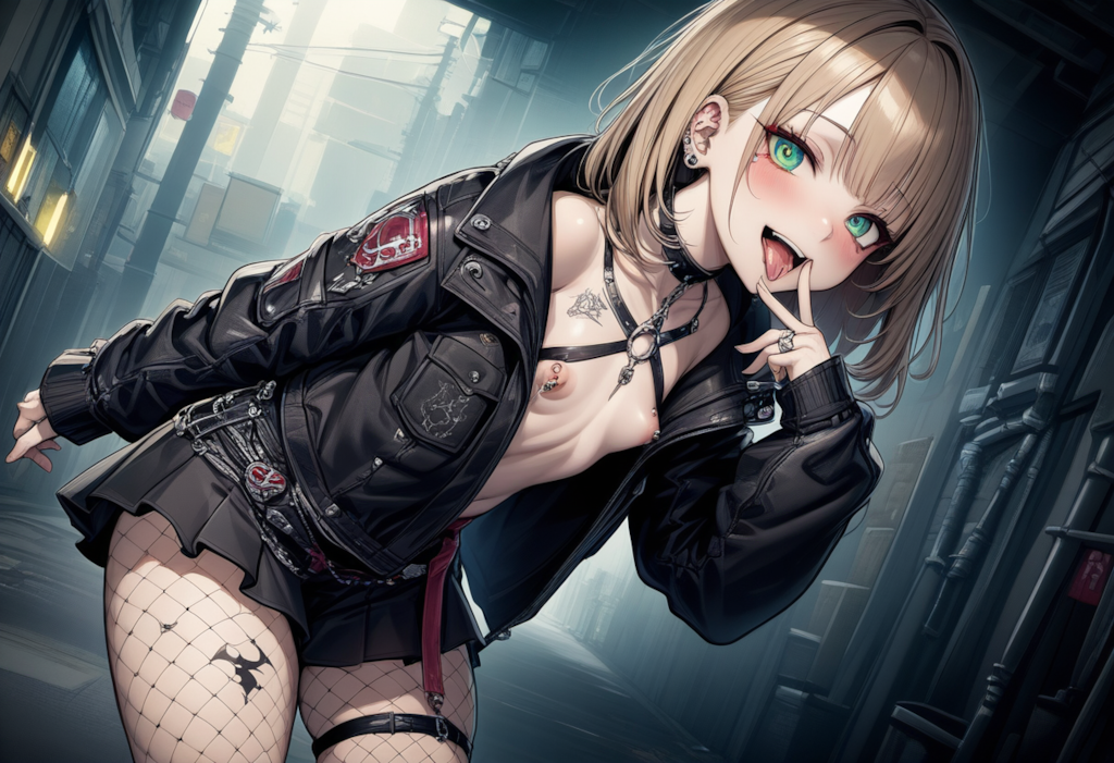 パンクな子で舌フェチ（４）