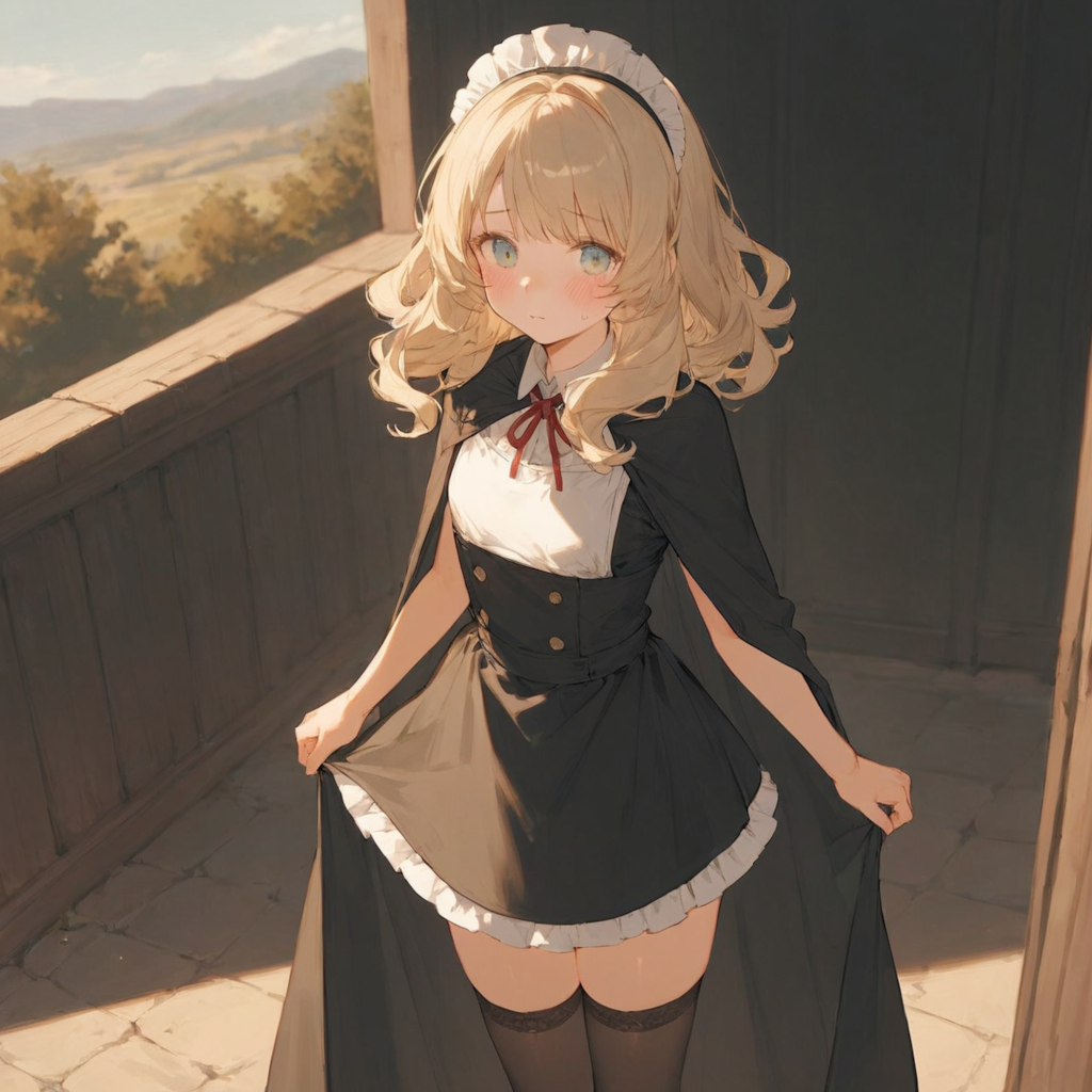 マント衣装メイドさん