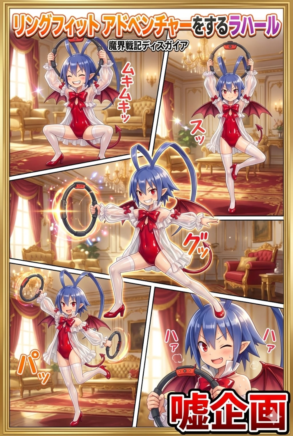 リングフィット アドベンチャーをするラハール