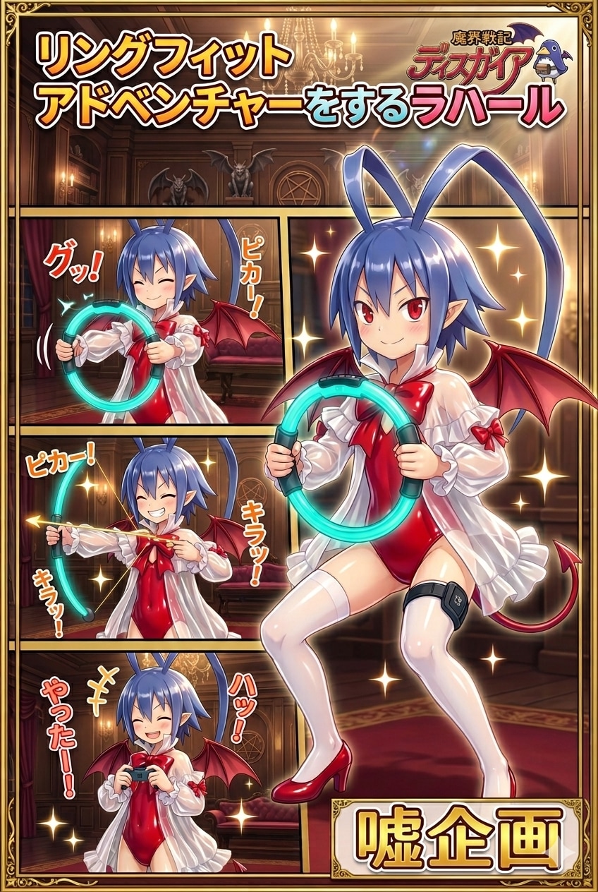 リングフィット アドベンチャーをするラハール