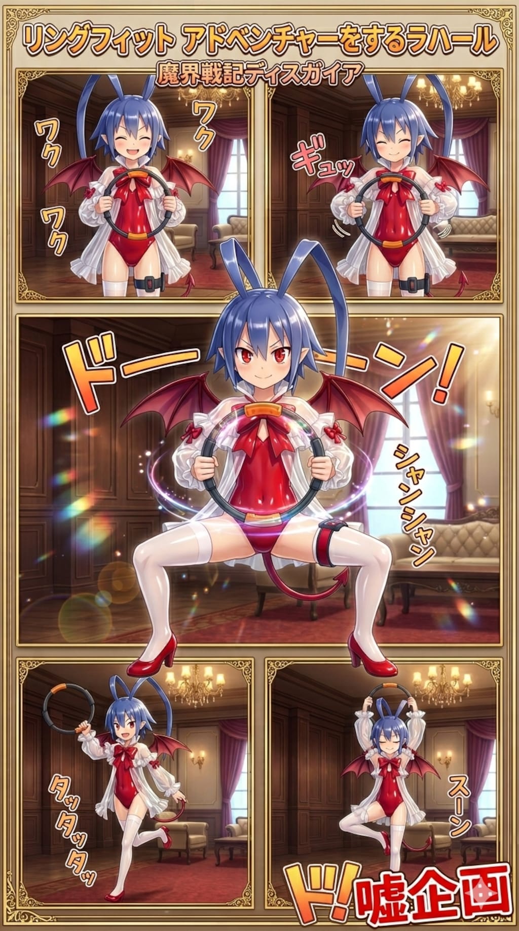 リングフィット アドベンチャーをするラハール
