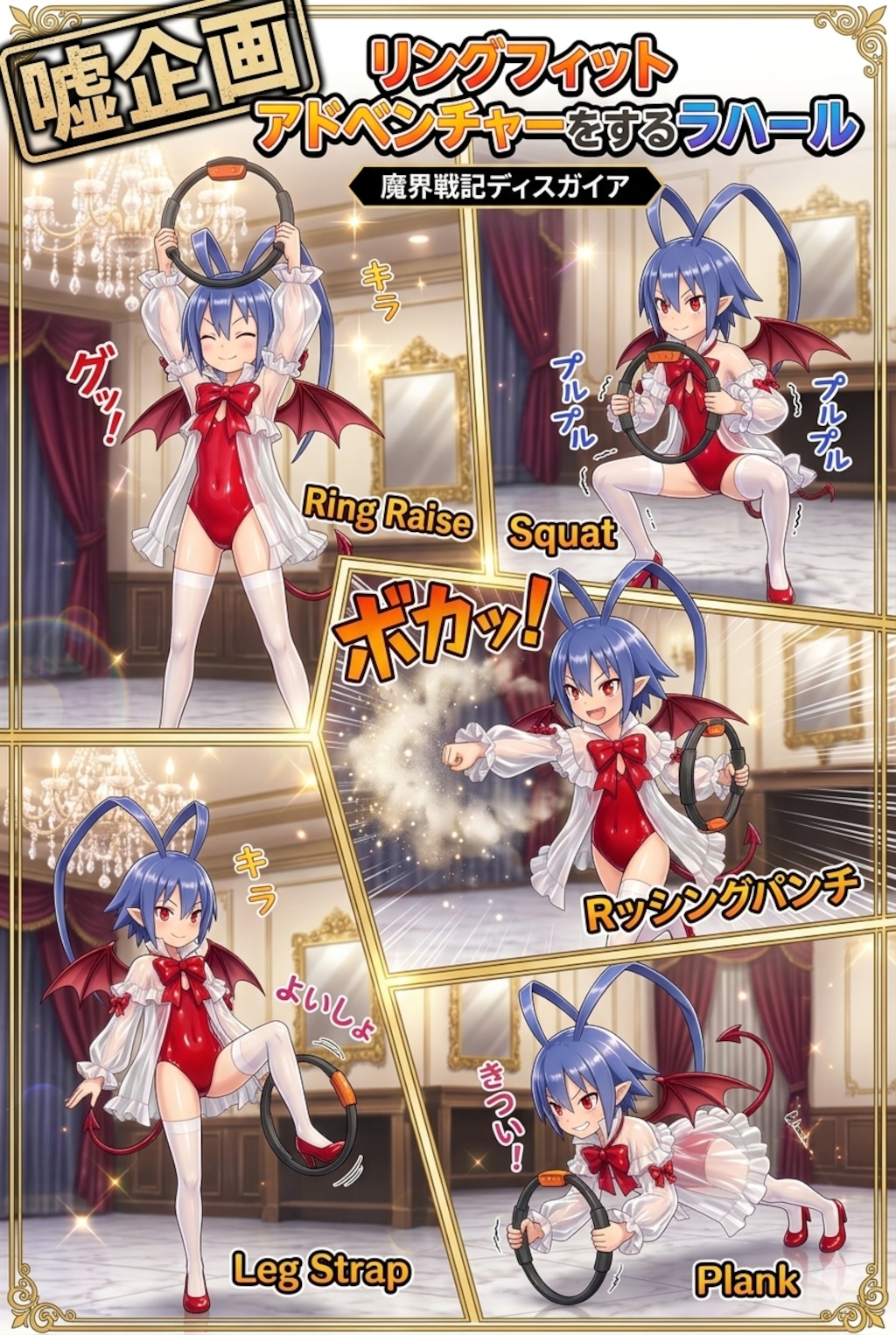 リングフィット アドベンチャーをするラハール