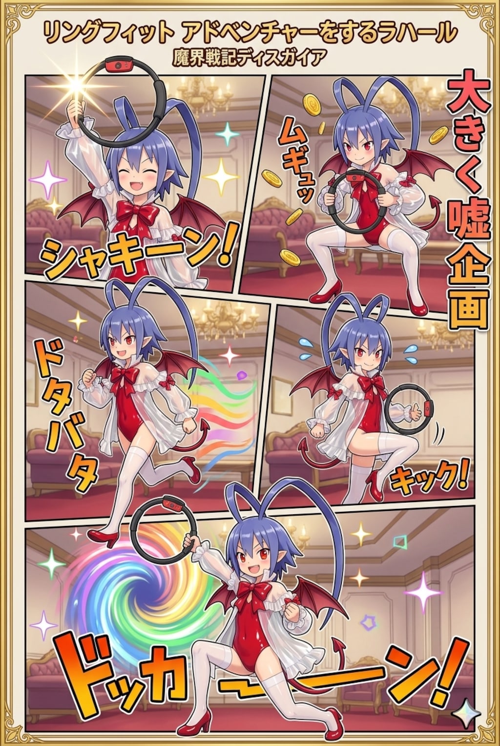 リングフィット アドベンチャーをするラハール