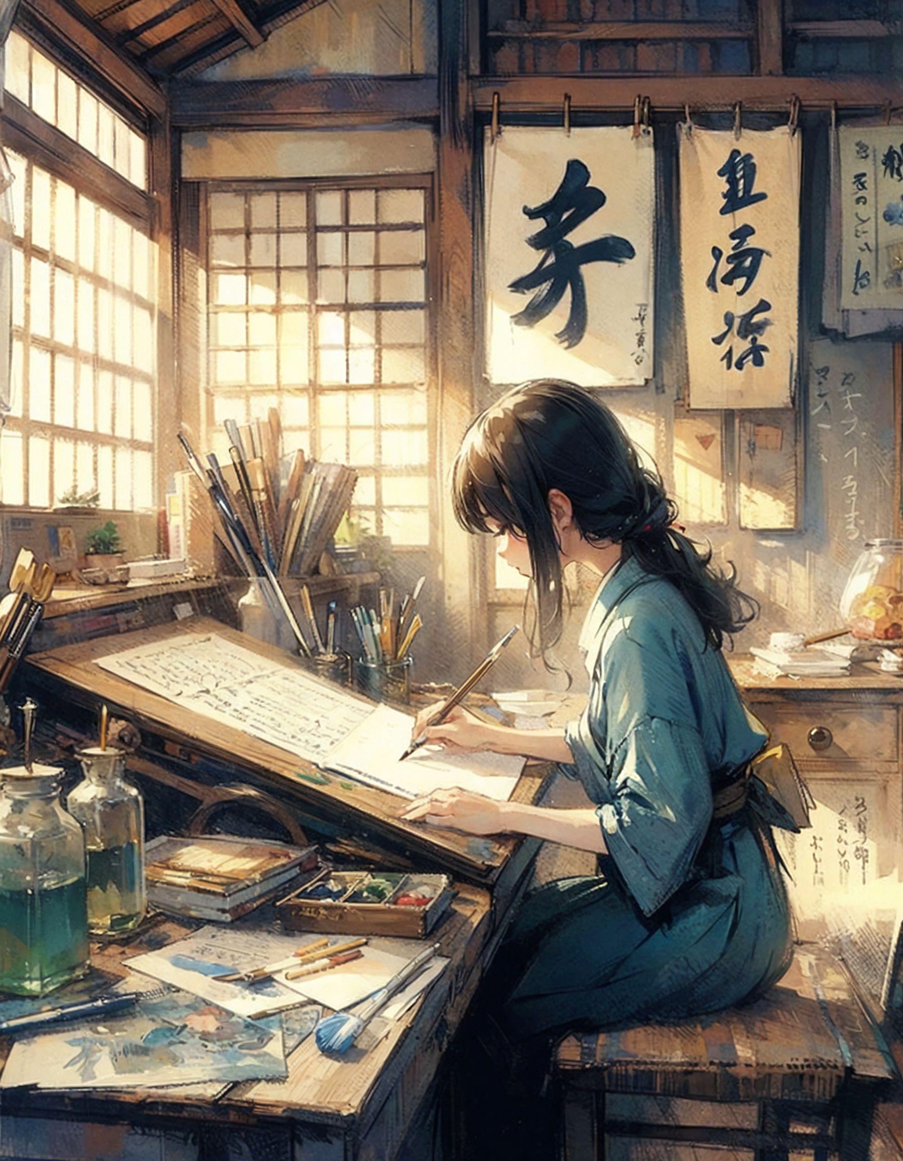 書き初め（1月2日 年中行事）