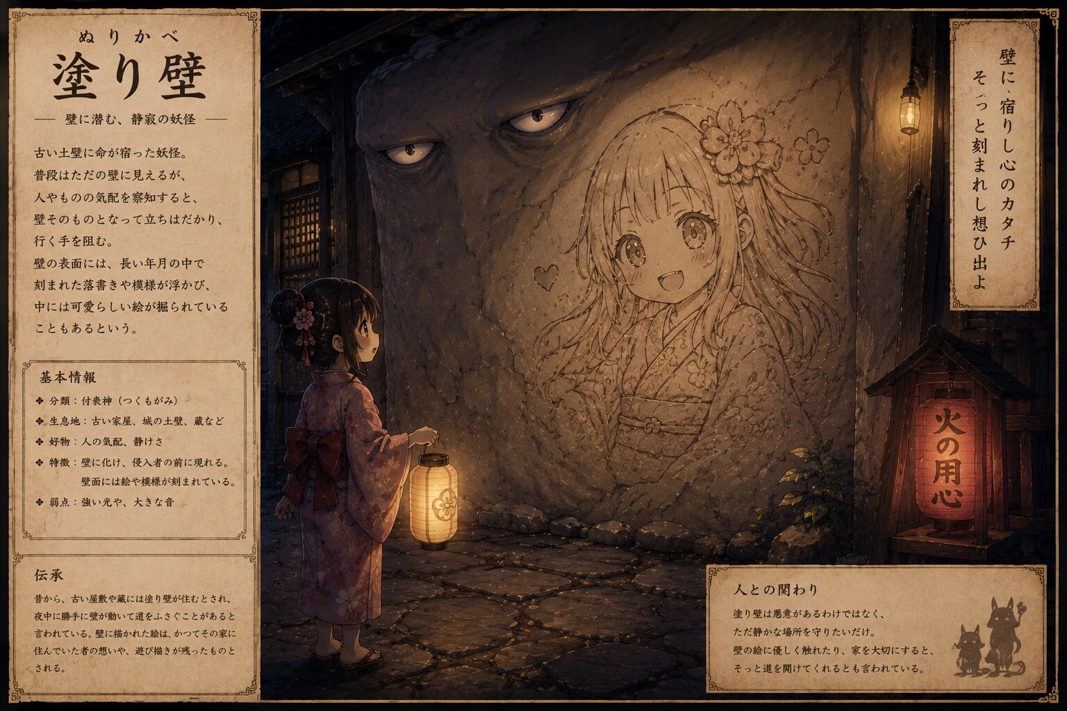 妖怪「塗り壁」 | の人気AIイラスト・グラビア