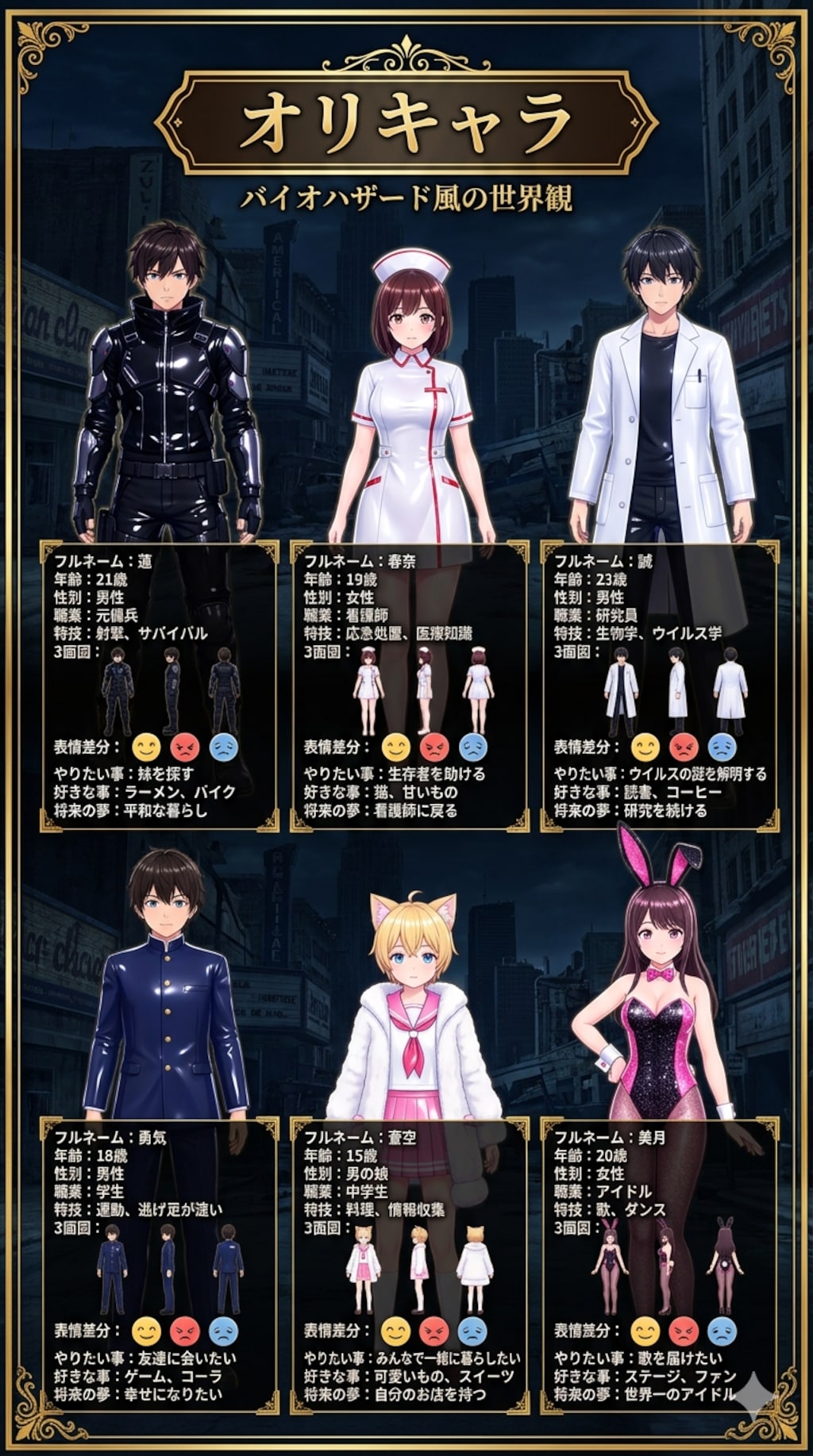 オリキャラ　バイオハザード風