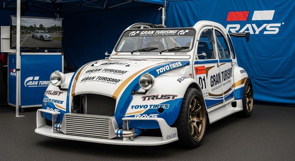 トーヨータイヤシトロエン2CVのドリ車