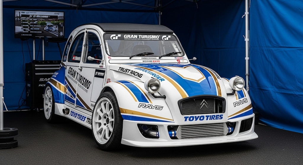 トーヨータイヤシトロエン2CVのドリ車